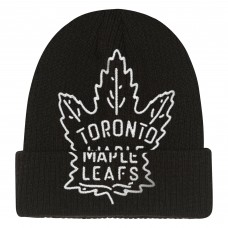 Шапка Подростковая Toronto Maple Leafs Mitchell & Ness Black Neon Line Lights Cuffed Knit