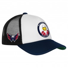 Подростковая Washington Capitals Mitchell & Ness White Mascot Adjustable Trucker Hat