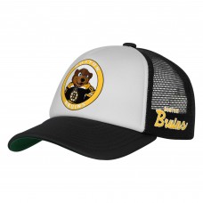 Подростковая Boston Bruins Mitchell & Ness White Mascot Adjustable Trucker Hat