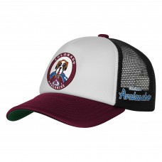 Подростковая Colorado Avalanche Mitchell & Ness White Mascot Adjustable Trucker Hat