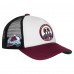 Подростковая Colorado Avalanche Mitchell & Ness White Mascot Adjustable Trucker Hat