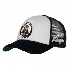 Подростковая Los Angeles Kings Mitchell & Ness White Mascot Adjustable Trucker Hat