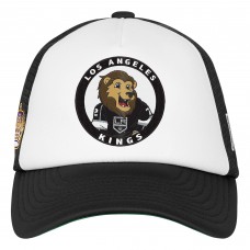 Подростковая Los Angeles Kings Mitchell & Ness White Mascot Adjustable Trucker Hat