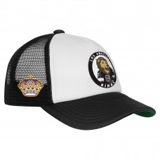 Подростковая Los Angeles Kings Mitchell & Ness White Mascot Adjustable Trucker Hat