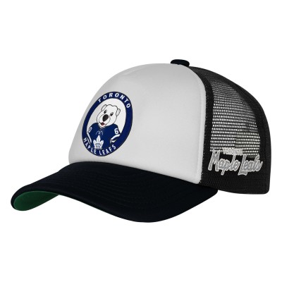 Подростковая Toronto Maple Leafs Mitchell & Ness White Mascot Adjustable Trucker Hat