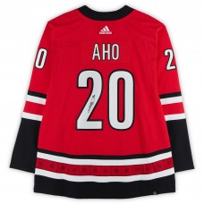 Sebastian Aho Carolina Hurricanes Autographed Fanatics Authentic Red adidas Jersey