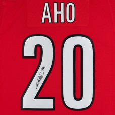 Sebastian Aho Carolina Hurricanes Autographed Fanatics Authentic Red adidas Jersey