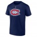 Montreal Canadiens Lane Hutson Fanatics Navy Authentic Stack Name & Number T-Shirt