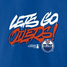 Edmonton Oilers Royal 2025 Stanley Cup Playoffs Slogan T-Shirt