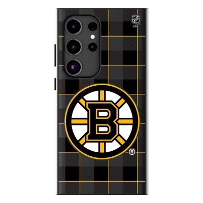 Boston Bruins Keyscaper Plaid Galaxy Magnetic Bump Case