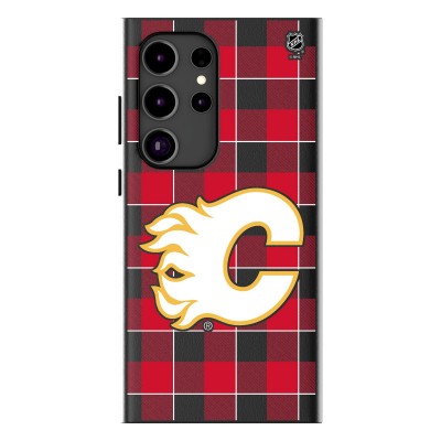 Calgary Flames Keyscaper Plaid Galaxy Magnetic Bump Case