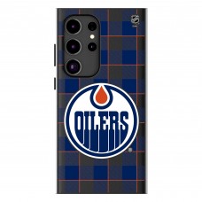 Edmonton Oilers Keyscaper Plaid Galaxy Magnetic Bump Case