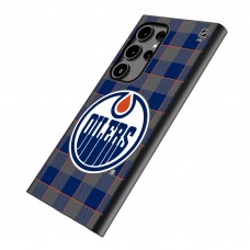 Edmonton Oilers Keyscaper Plaid Galaxy Magnetic Bump Case
