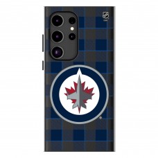 Winnipeg Jets Keyscaper Plaid Galaxy Magnetic Bump Case