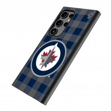Winnipeg Jets Keyscaper Plaid Galaxy Magnetic Bump Case