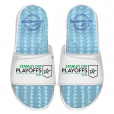 Unisex Dallas Stars ISlide White 2025 Stanley Cup Playoffs Ice Gel Slide Sandals