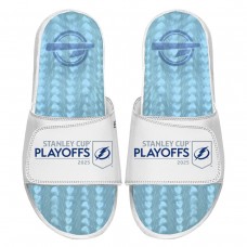 Шлепки Unisex Tampa Bay Lightning ISlide White 2025 Stanley Cup Playoffs Ice Gel