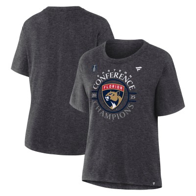 Футболка Женская Florida Panthers Fanatics Heather Charcoal 2025 Eastern Conference Champions Locker Room