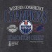 Футболка Edmonton Oilers Fanatics Heather Charcoal 2025 Western Conference Champions Old School Tri-Blend