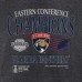Футболка Florida Panthers Fanatics Heather Charcoal 2025 Eastern Conference Champions Old School Tri-Blend