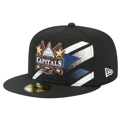 Бейсболка Washington Capitals New Era Black Faded Lines 59FIFTY