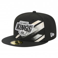 Бейсболка Los Angeles Kings New Era Black Faded Lines 59FIFTY