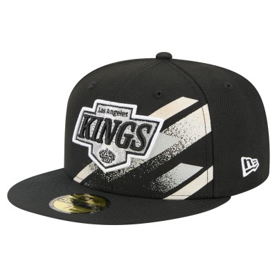 Бейсболка Los Angeles Kings New Era Black Faded Lines 59FIFTY