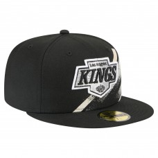 Бейсболка Los Angeles Kings New Era Black Faded Lines 59FIFTY