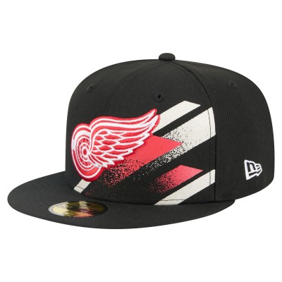 Бейсболка Detroit Red Wings New Era Black Faded Lines 59FIFTY