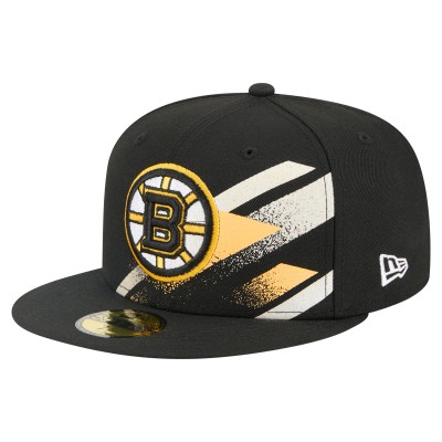 Бейсболка Boston Bruins New Era Black Faded Lines 59FIFTY