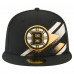 Бейсболка Boston Bruins New Era Black Faded Lines 59FIFTY