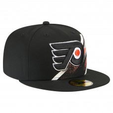 Бейсболка Philadelphia Flyers New Era Black Faded Lines 59FIFTY