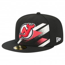 Бейсболка New Jersey Devils New Era Black Faded Lines 59FIFTY