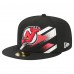 Бейсболка New Jersey Devils New Era Black Faded Lines 59FIFTY