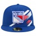 Бейсболка New York Rangers New Era Blue Faded Lines 59FIFTY