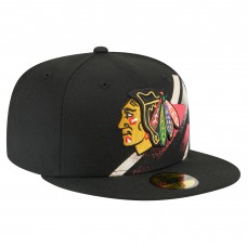 Бейсболка Chicago Blackhawks New Era Black Faded Lines 59FIFTY Бейсболка Chicago Blackhawks New Era Black Faded Lines 59FIFTY
