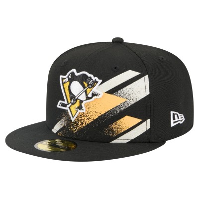 Бейсболка Pittsburgh Penguins New Era Black Faded Lines 59FIFTY