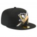Бейсболка Pittsburgh Penguins New Era Black Faded Lines 59FIFTY