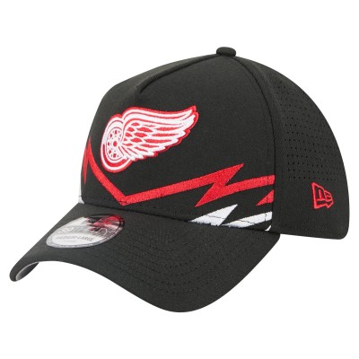 Бейсболка Detroit Red Wings New Era Black 39THIRTY A-Frame Perforated