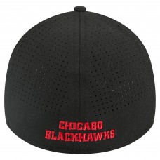 Бейсболка Chicago Blackhawks New Era Black 39THIRTY A-Frame Perforated Бейсболка Chicago Blackhawks New Era Black 39THIRTY A-Frame Perforated