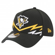 Бейсболка Pittsburgh Penguins New Era Black 39THIRTY A-Frame Perforated