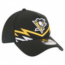 Бейсболка Pittsburgh Penguins New Era Black 39THIRTY A-Frame Perforated