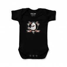 Малышам Anaheim Ducks Chad & Jake Black Logo Bodysuit
