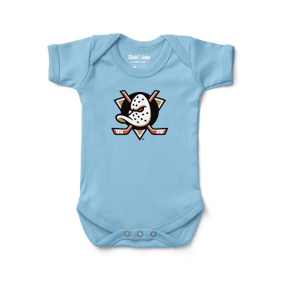 Малышам Anaheim Ducks Chad & Jake Blue Logo Bodysuit