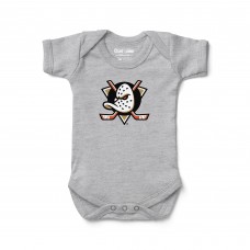 Малышам Anaheim Ducks Chad & Jake Heather Gray Logo Bodysuit
