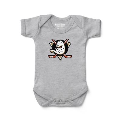 Малышам Anaheim Ducks Chad & Jake Heather Gray Logo Bodysuit
