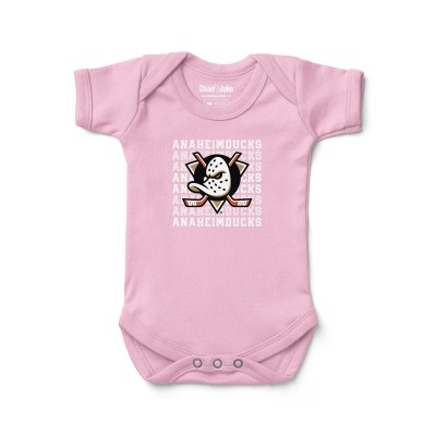 Малышам Anaheim Ducks Chad & Jake Pink Retro Design Bodysuit