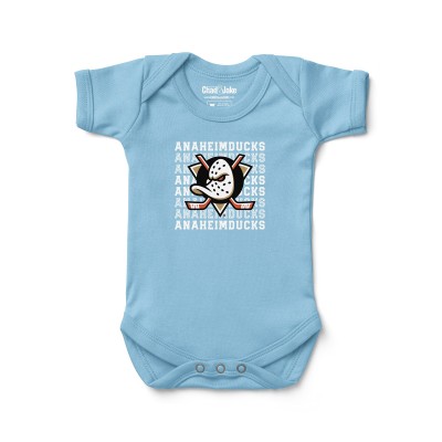 Малышам Anaheim Ducks Chad & Jake Blue Retro Design Bodysuit