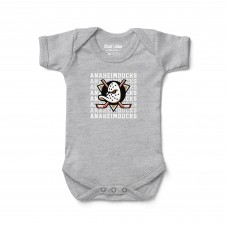 Малышам Anaheim Ducks Chad & Jake Heather Gray Retro Design Bodysuit