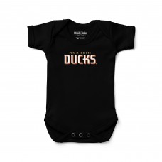 Малышам Anaheim Ducks Chad & Jake Black Wordmark Bodysuit